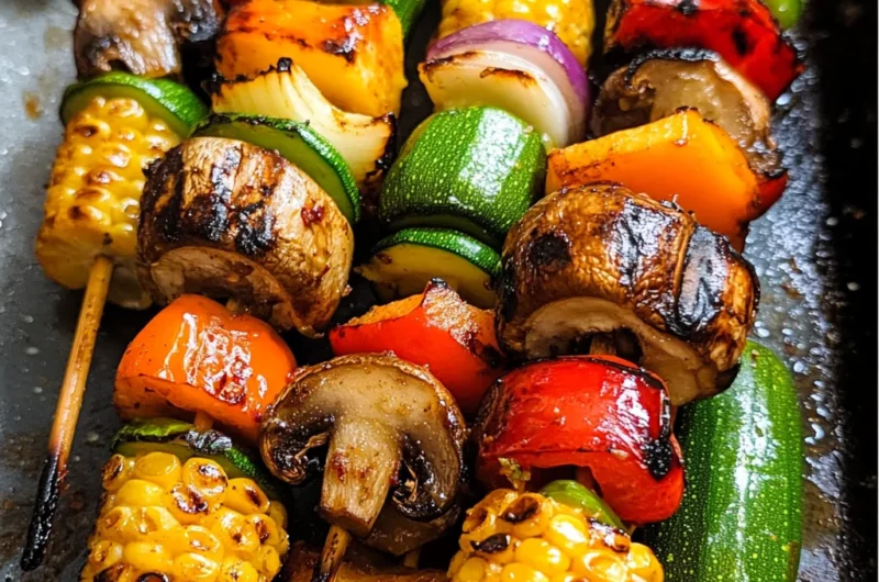 Grilled Vegetable Kabobs with Fajita Butter