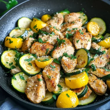 Healthy Chicken Breast with Zucchini and Squash