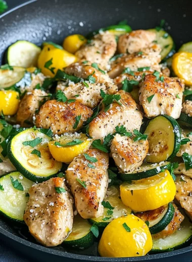 Healthy Chicken Breast with Zucchini and Squash