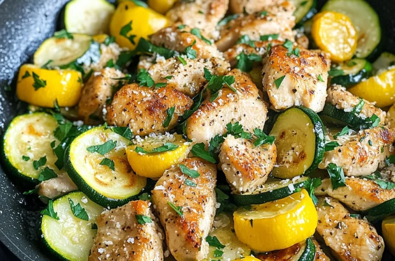 Healthy Chicken Breast with Zucchini and Squash