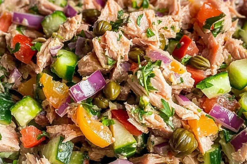 Healthy Mediterranean Tuna Salad (No Mayo)