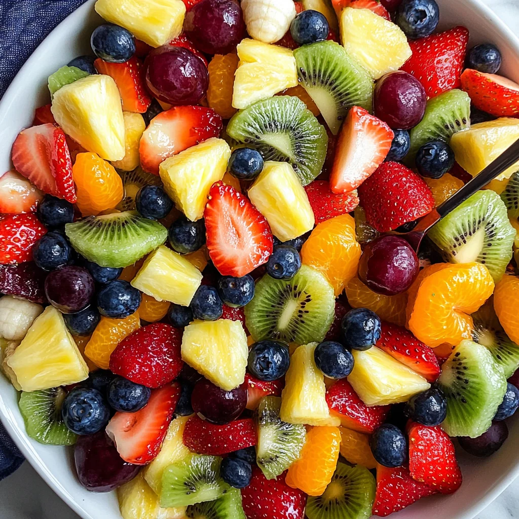Honey Lime Rainbow Fruit Salad