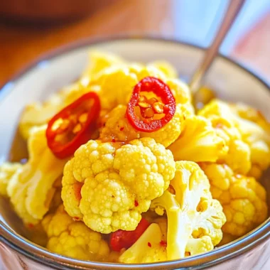 Hot Pickled Cauliflower