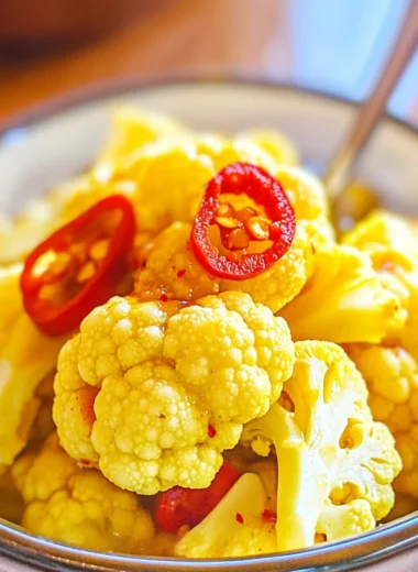 Hot Pickled Cauliflower