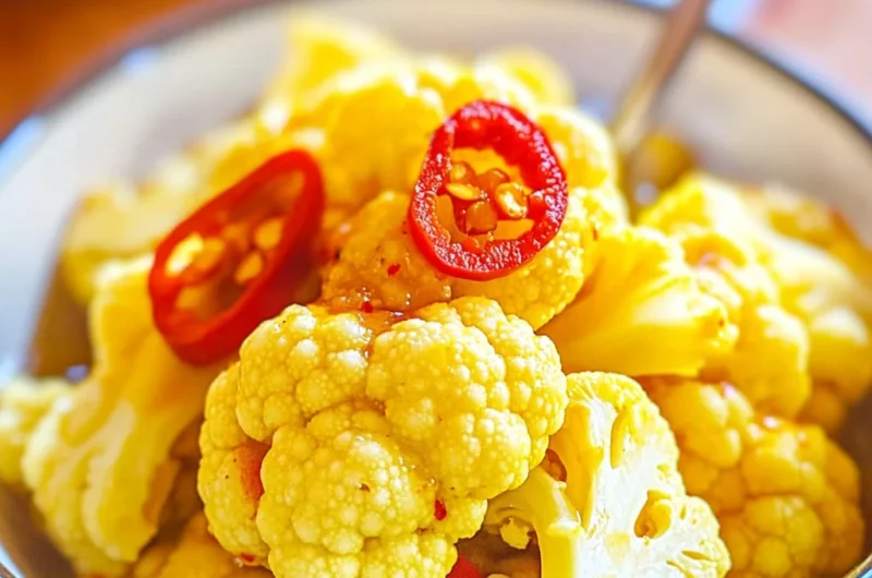 Hot Pickled Cauliflower