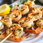 Lemon Garlic Grilled Shrimp Skewers