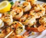Lemon Garlic Grilled Shrimp Skewers
