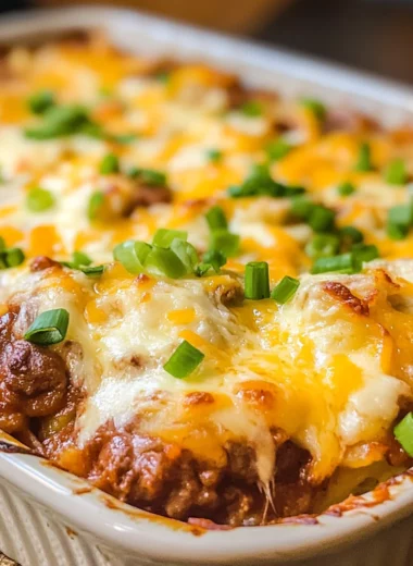 Loaded BBQ beef Potato Casserole