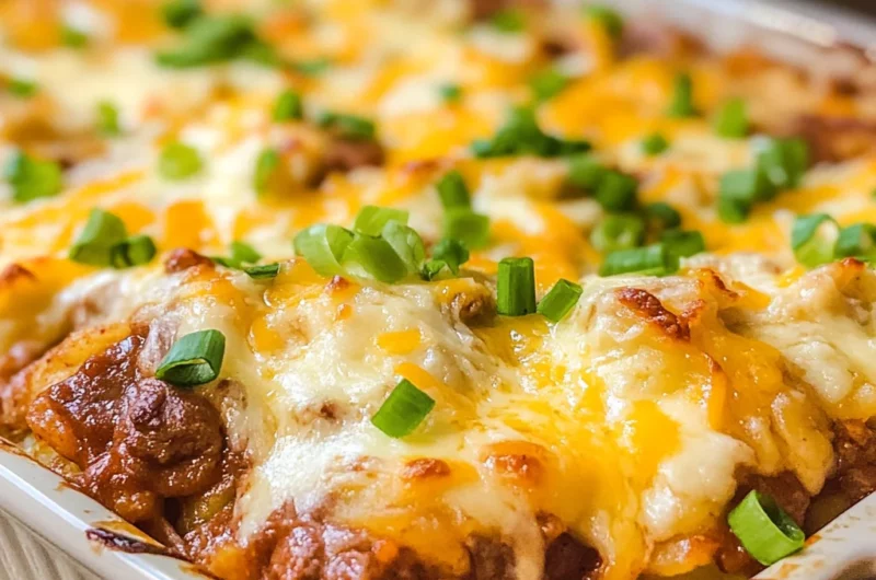 Loaded BBQ beef Potato Casserole