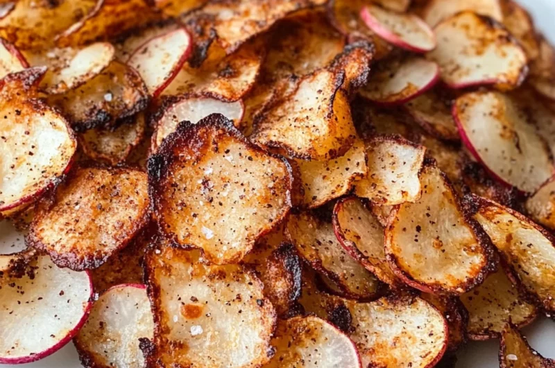 Low Carb Keto Air Fryer Radish Chips