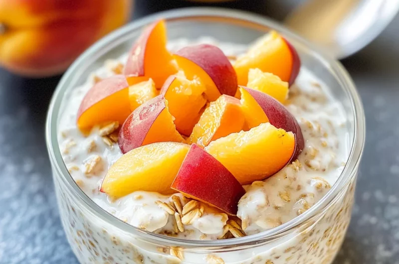 Nectarines and Cream Overnight Oats