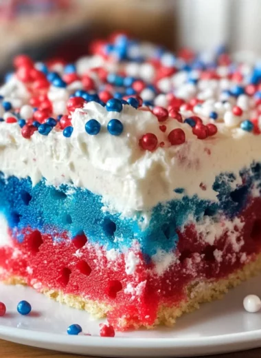 Patriotic Jello Poke Cake