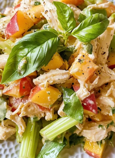 Peach Basil Chicken Salad