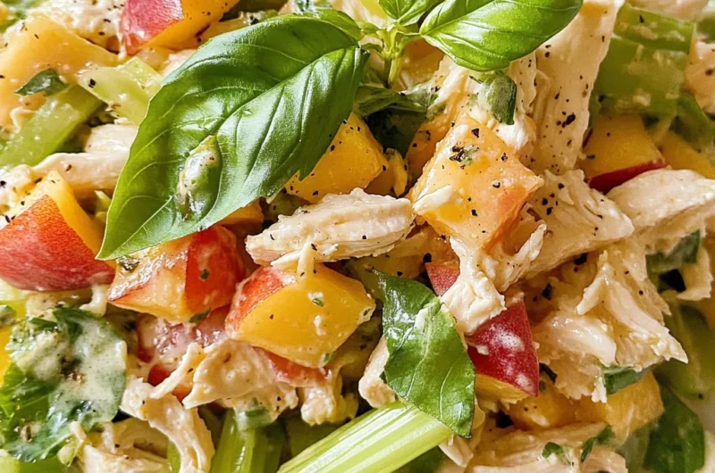 Peach Basil Chicken Salad