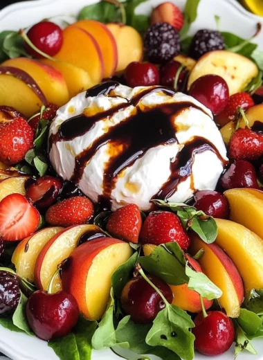 Peach Burrata Salad