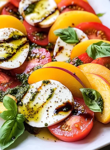 Peach Tomato Caprese Salad