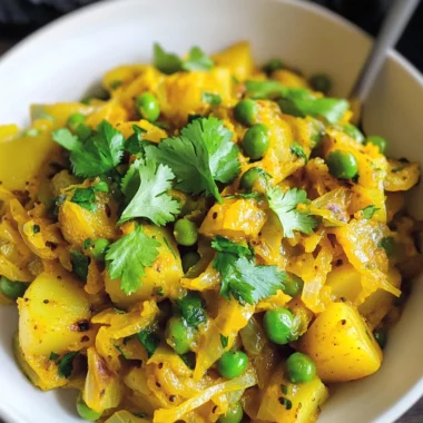 Potato, Cabbage, and Peas Curry