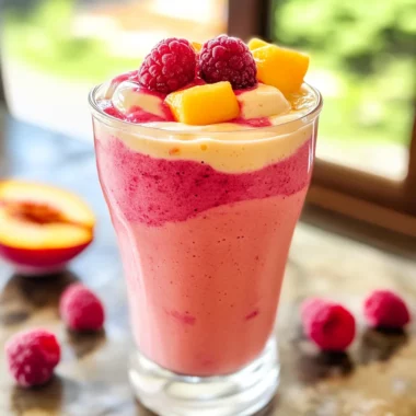 Raspberry Peach Smoothie