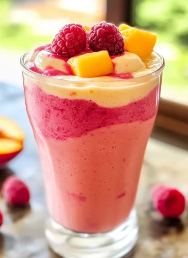 Raspberry Peach Smoothie