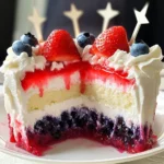 Red, White & Blueberry Poke Cake