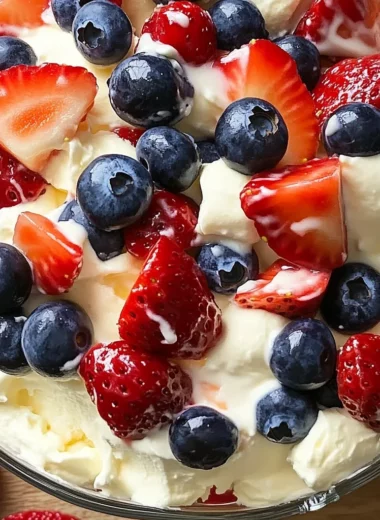 Red White and Blue Cheesecake Salad