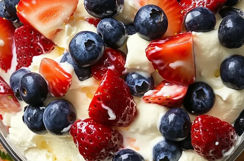 Red White and Blue Cheesecake Salad