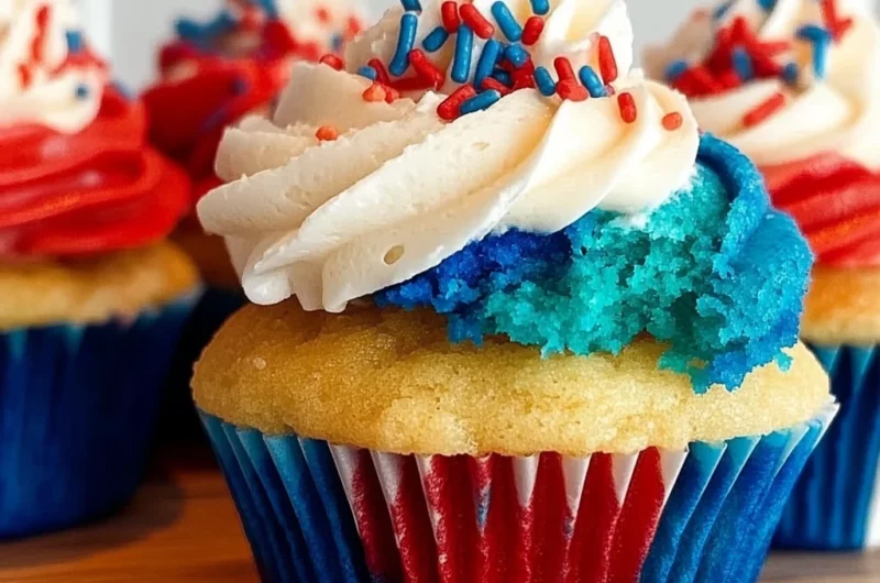 Red White and Blue Cupcakes