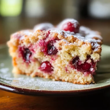 Sour Cherry Cobbler Coffee Cake