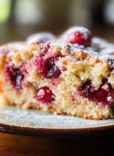 Sour Cherry Cobbler Coffee Cake