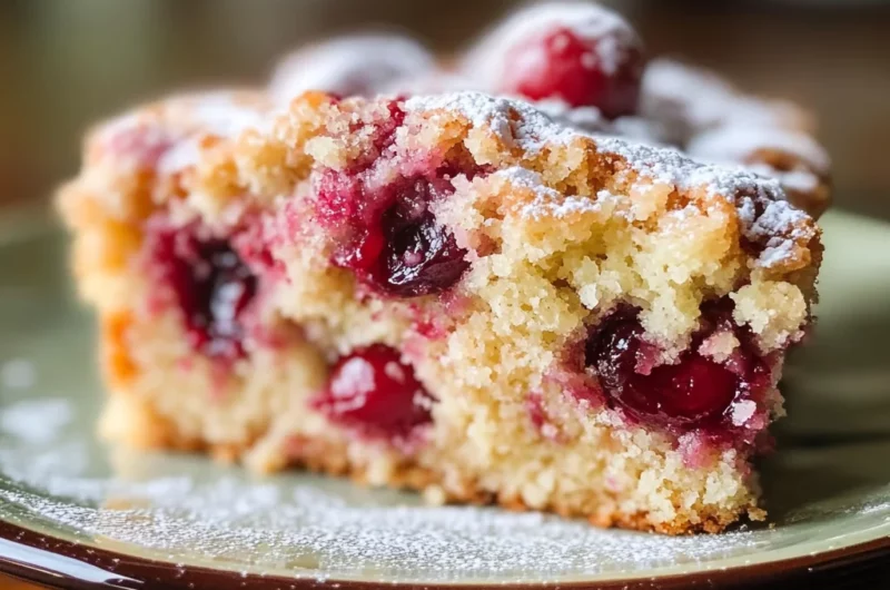 Sour Cherry Cobbler Coffee Cake