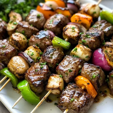 Steak Kabobs with Garlic Butter