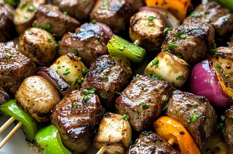 Steak Kabobs with Garlic Butter