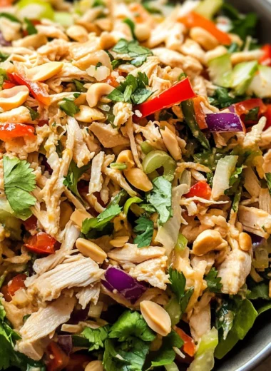 Thai Chicken Salad with Peanut Dressing