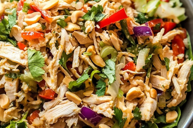Thai Chicken Salad with Peanut Dressing