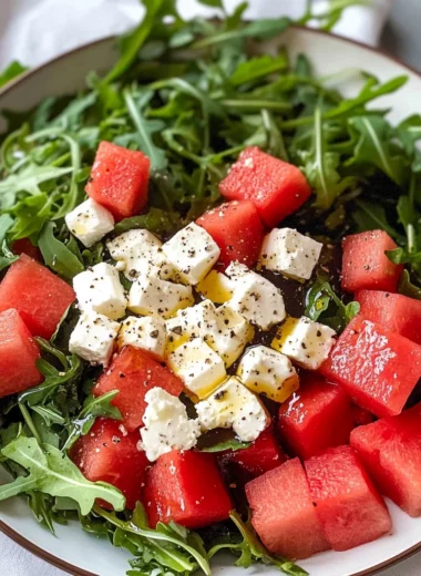 Watermelon Arugula Salad