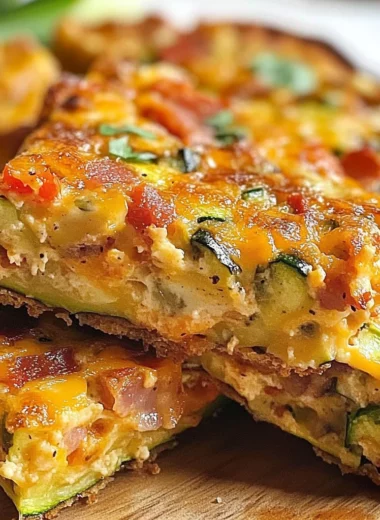 Zucchini and Turkey Bacon Slice
