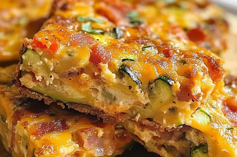 Zucchini and Turkey Bacon Slice