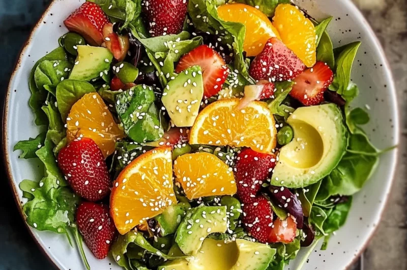japanese sunshine salad with carrot + ginger dressing