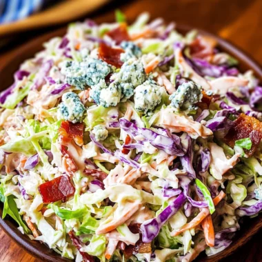 Blue Cheese Turkey Bacon Coleslaw