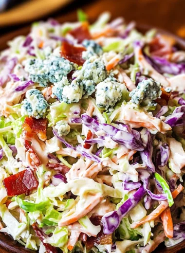 Blue Cheese Turkey Bacon Coleslaw