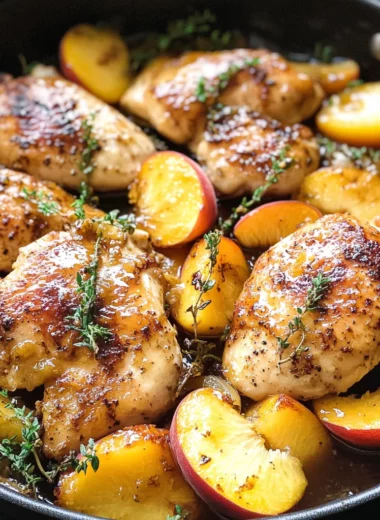 Chicken with Peaches - 30-Minute One-Pan Meal