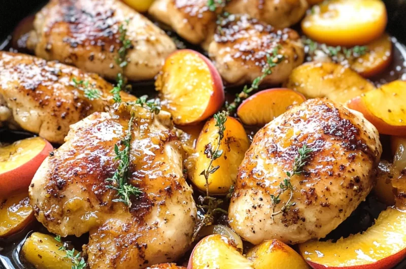 Chicken with Peaches - 30-Minute One-Pan Meal
