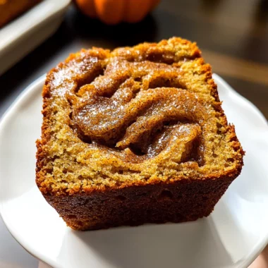 Cinnamon Swirl Pumpkin Bread Mini Loaves