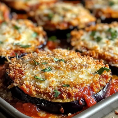 Crispy Baked Eggplant Parmesan