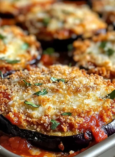 Crispy Baked Eggplant Parmesan