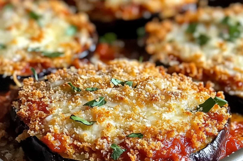 Crispy Baked Eggplant Parmesan