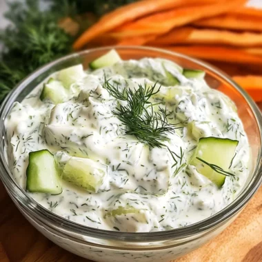 Cucumber Dip with Sour Cream and Dill