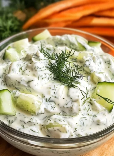 Cucumber Dip with Sour Cream and Dill