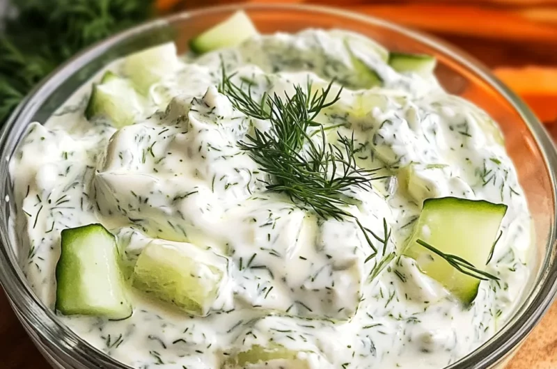 Cucumber Dip with Sour Cream and Dill