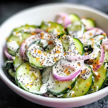 Cucumber Everything Bagel Salad